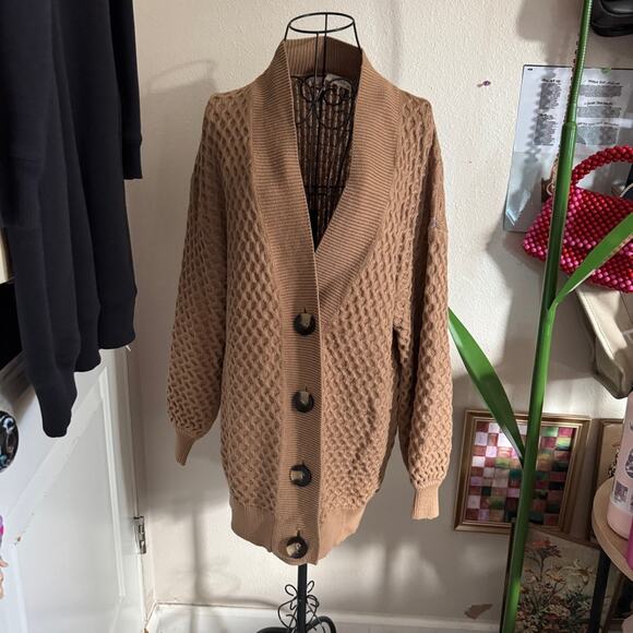 Spell Sweaters - Spell Highland Knit Cardigan Tan S/M